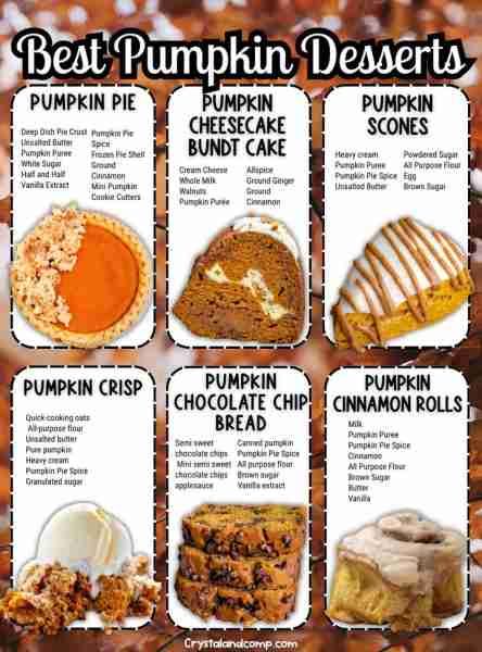 😍 THE BEST PUMPKIN DESSERTS There is not a bad recipe on the list! LIST IN THE COMMENTS
