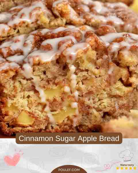 Cinnamon Sugar Apple Bread 🍎✨ This moist and flavorful apple bread is swirled with a spiced cinnam...