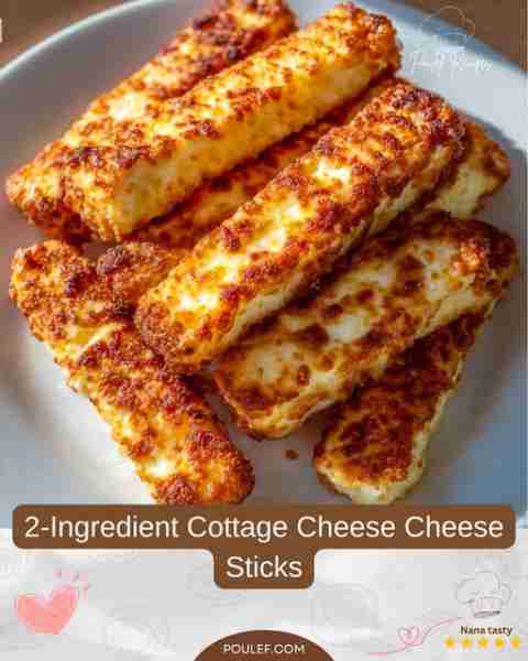 2-Ingredient Cottage Cheese Cheese Sticks 🧀 – Crispy, Cheesy & Low-Carb Ingredients: 1 cup cottage...