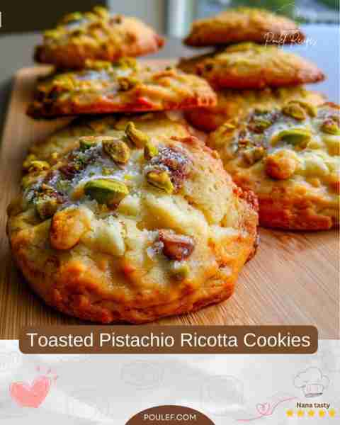 Toasted Pistachio Ricotta Cookies – Crunchy Edges & Chewy Centers, Pure Bliss 🌰🍪 There's something...