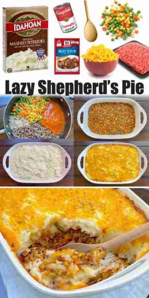 Lazy Shepherd’s Pie Ingredients 1/2 (13oz) box of mashed potatoes (plus the ingredients required to...
