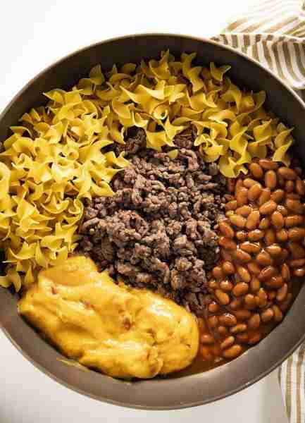 One Pan Cheesy Nacho Casserole Ingredients ▢1 Pound Ground Beef ▢1 Tablespoon Taco Seasoning ▢1 Teas...