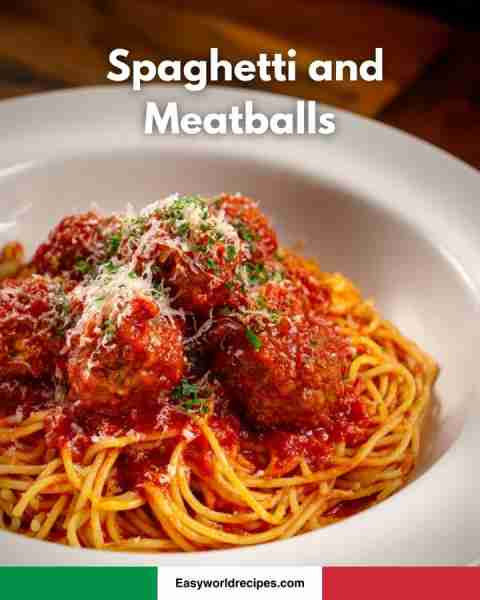 Spaghetti and Meatballs — classic Italian recipe below 🍝🍅
