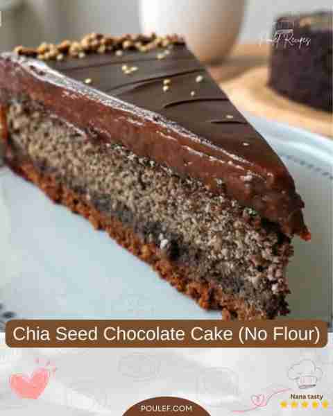 This Chia Seed Chocolate Cake (No Flour) is a moist, nutrient-rich treat packed with chocolate flavo...