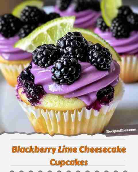 Blackberry Lime Cheesecake Cupcakes 🍰🧁 Delightful mini treats with a tangy twist! 📋 Ingredients -...