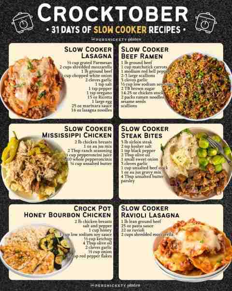 Crocktober is coming up quickly! 31 days of slow cooker recipes including... ✴️ Slow Cooker Lasagna...