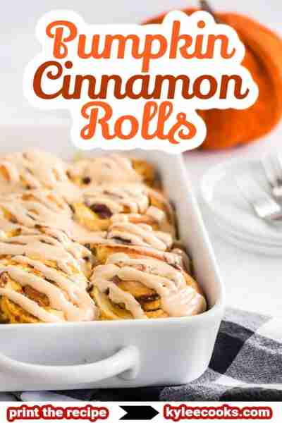 Pumpkin Cinnamon Rolls (Easy Recipe) RECIPE - https://www.kyleecooks.com/pumpkin-pie-stuffed-cinnamo...
