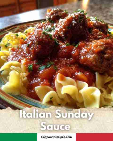 🍝 Italian Sunday Sauce The ultimate comfort food. Slow-simmered meatballs + rich tomato sauce over...