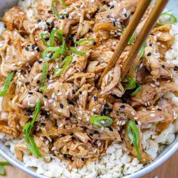 Crock-Pot Teriyaki Chicken makes it SUPER easy to feed your crew dinner! Great for busy weeknights o...