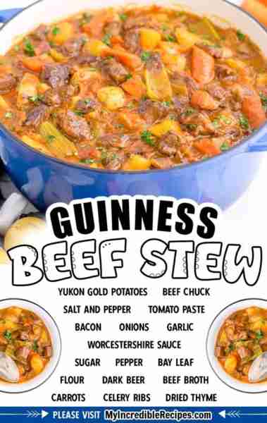 Guinness Beef Stew 🍺🥣 🥄 Classic Irish Stew! There’s no Better Comfort Food! RECIPE BELOW!