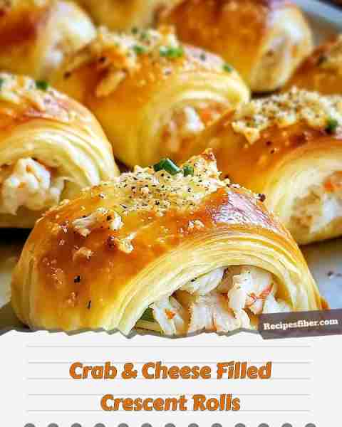 Crab & Cheese Filled Crescent Rolls 🦀🧀🥐 Delicious and easy-to-make appetizer for any gathering!...