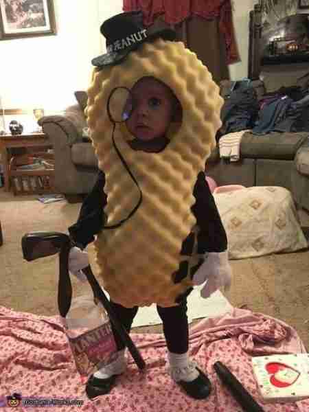 Mr. Peanut costume made from a foam mattress cover....ADORABLE! 🥜 Find this & more of the BEST Home...