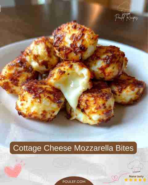 Cottage Cheese Mozzarella Bites 🧀✨ – Crispy, High-Protein & Gluten-Free Ingredients: 1 cup cottage...