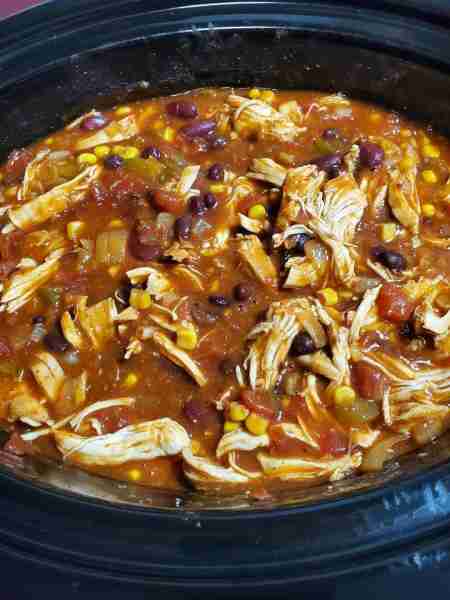Chicken Chili￼ 2 cans black beans 2 cans pinto beans 2 can kidney beans 2 cans white corn 1 can yell...