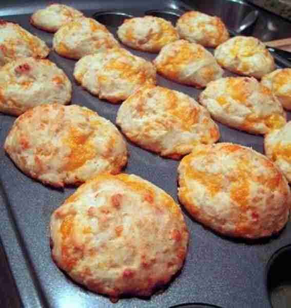 Cheesy Biscuits 1 1/2 cups Bisquick 3/4 cup buttermilk... 3 Tbps sugar 1/4 tsp vanilla 1 cup cheddar...