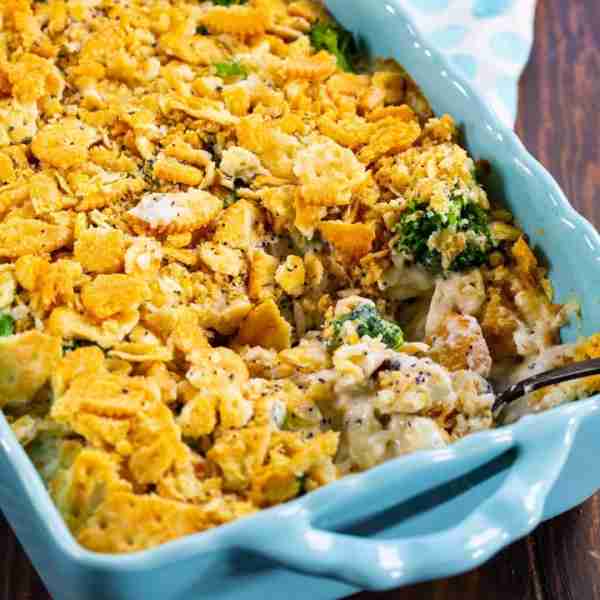 Chicken Broccoli Poppy Seed Casserole is similar to the classic recipe, but with broccoli florets, w...