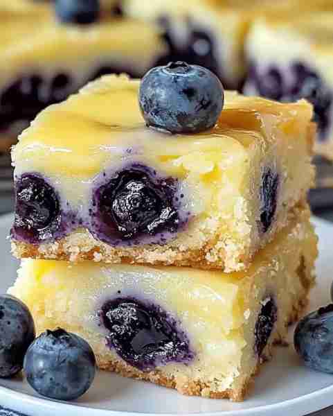 Homemade Lemon Blueberry Bars Ingredients 1 cup all-purpose flour: The base of the buttery crust. 1/...