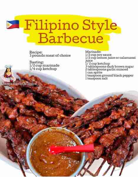 My mom’s homemade recipe for Filipino style barbecue (skewer). Tender juicy meat with tangy and swee...