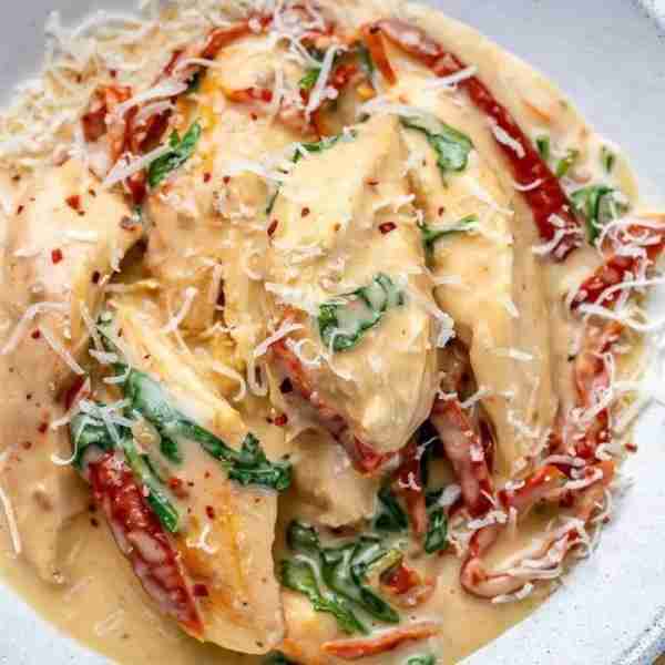 Crock-Pot or Instant Pot Tuscan Chicken - My teenagers honestly licked their plates clean!
