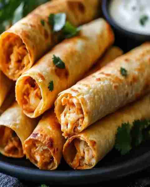 Crispy Oven-Baked Chicken Taquitos Ingredients 2 cups shredded cooked chicken (preferably breast or...
