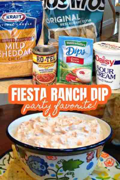 FIESTA PARTY DIP - Quick & Easy Dip!!Only 4 Ingredients!! Always a hit!! Recipe from Sweet Little Bl...
