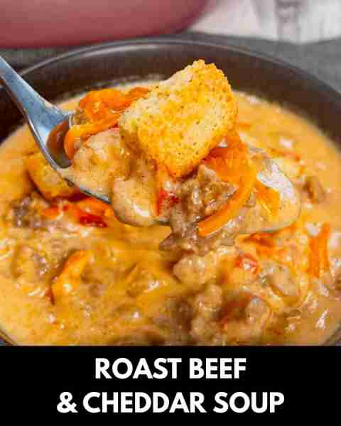 Warm, hearty, and irresistibly cheesy, this Roast Beef and Cheddar Soup is comfort food perfection i...