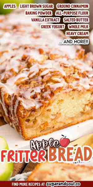 🍎🍞 Apple Fritter Bread🍂 https://www.sugarandsoul.co/apple-fritter-bread/