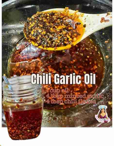 Want extra spicy sauce! This Chili Garlic Oil recipe is so easy for you to try at home! Plus it is s...