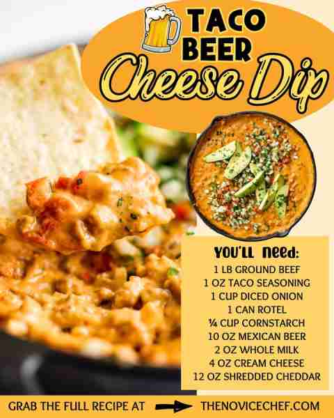 Our favorite Taco Beer Cheese Dip is an easy appetizer you can't stop eating!