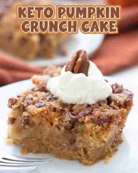 Hooray! Tis the season for Keto Pumpkin Crunch Cake! Ingredients 1 1/2 cups (367.5 g) pumpkin puree...