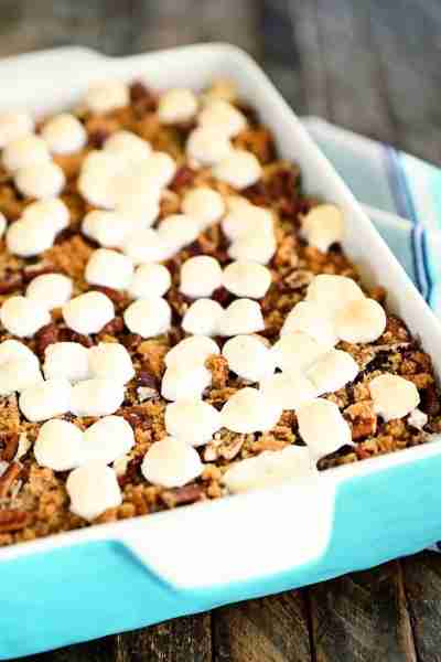 If you can’t decide between pecan crumble or toasted marshmallows… why not BOTH? This sweet potato c...