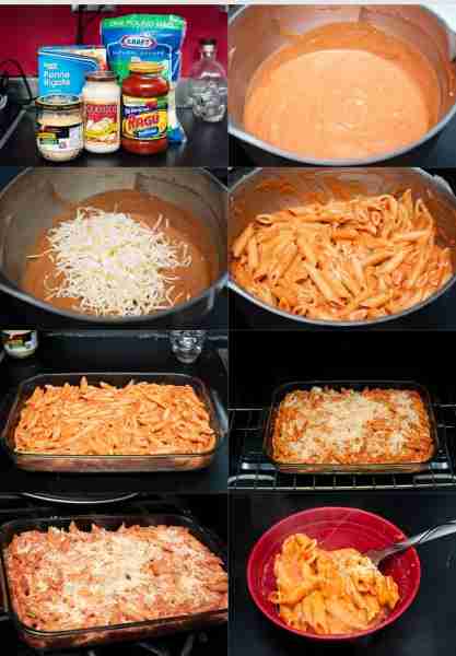 Two Timing Pasta Supplies: – Penne Pasta – 1 jar Alfredo Sauce – 1 jar of Marinara Sauce – Mozzarell...
