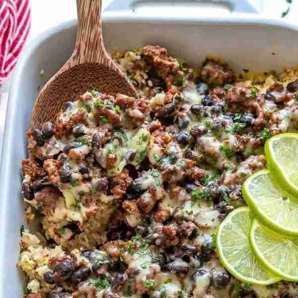 This “Riced” Cauliflower Taco Casserole is a TOTAL family pleaser! This recipe is satisfying on so...