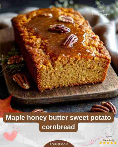Maple Honey Butter Sweet Potato Cornbread Ingredients: 1 cup mashed cooked sweet potato 1 cup cornme...