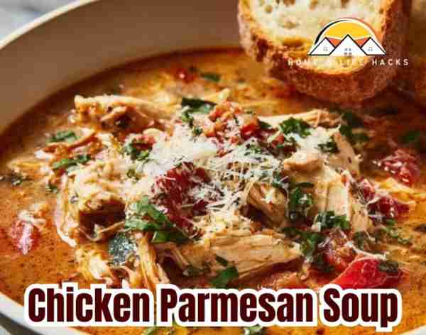 Chicken Parmesan Soup Ingredients: - 1 tablespoon olive oil - 1 onion, chopped - 2 cloves garlic, mi...
