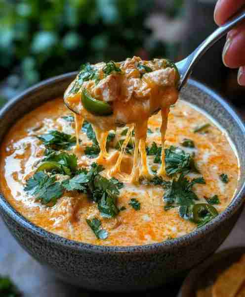 🌶️🍲 Spicy Jalapeño Popper Chicken Soup 🌶️🍲 Ingredients: 4 slices bacon, chopped 1 medium onion,...