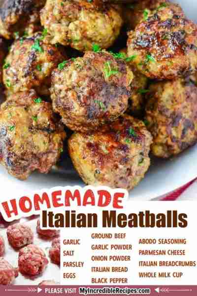 Homemade Baked Italian Meatballs! 💖 Moist & ultra–Incredible Yummy! 💖 RECIPE BELOW!