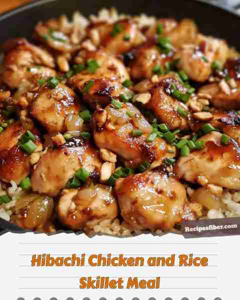Hibachi Chicken and Rice Skillet Meal 🍗🍚🔥 Quick and delicious one-pan dinner! 📋 Ingredients - 6...