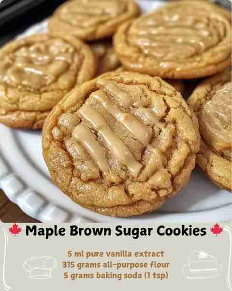 🍁 Maple Brown Sugar Cookies 🍁 Ingredients For the Cookies: • 230 grams unsalted butter, softened t...