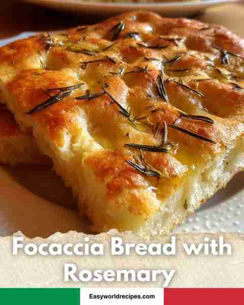 🌿 Focaccia Bread with Rosemary Fluffy, olive-oil rich bread with a fragrant rosemary topping. What...