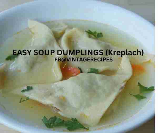 Kreplach is a meat or potato filled dumpling traditionally served with soup, similar to a pierogi or...
