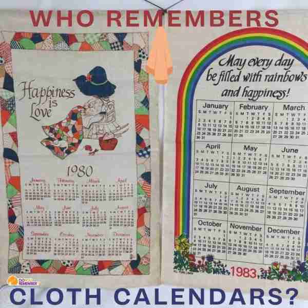 Tea Towel Calendars. Very popular in the 1970s My mum had many, and when family came from England or...