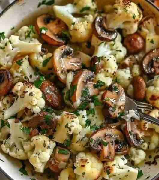 Garlic Mushrooms Cauliflower Skillet This is absolutely delicious. Don't change a thing! I took this...