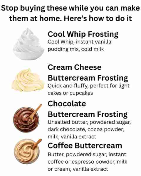 Stop buying these at the store. 8 homemade frostings you can make at home. Full article 👇 💬