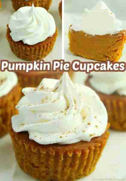 Pumpkin Pie Cupcakes! 🧡🍂 Who's ready for Fall Baking! Yum! RECIPE BELOW! 🧡