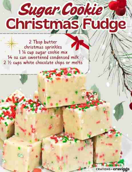 Sugar cookie lovers, this easy fudge recipe is for you! It tastes like a sugar cookie in fudge form...