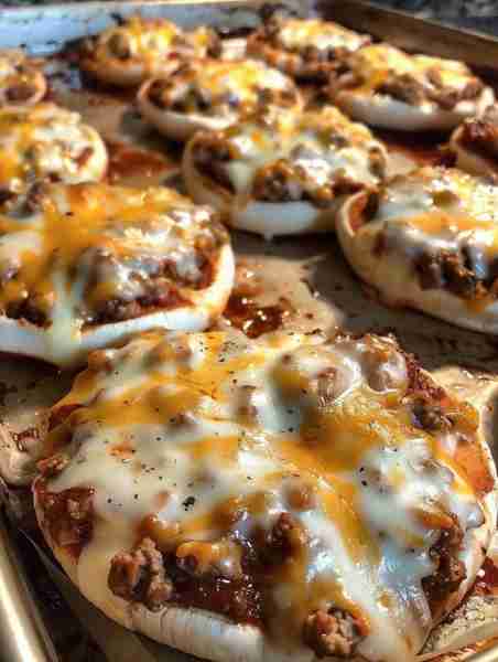 Old school pizza burgers! Elementary school in Ohio about 1978 / 1979, these were a very good lunch...