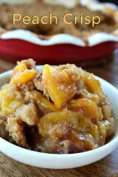 PEACH CRISP! 🍑🍑 A delicious dessert (or breakfast)! Make this peach crisp even better, topped with...
