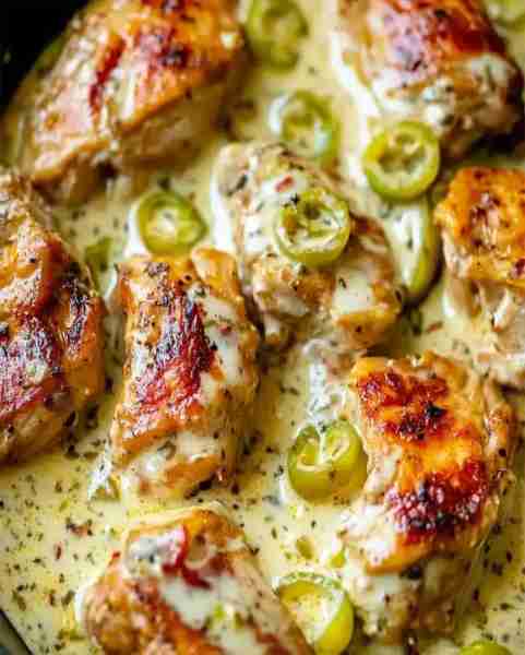 Creamy Pepperoncini Chicken Skillet Ingredients : 2 tbsp butter 2 lbs chicken, cut into thin strips...