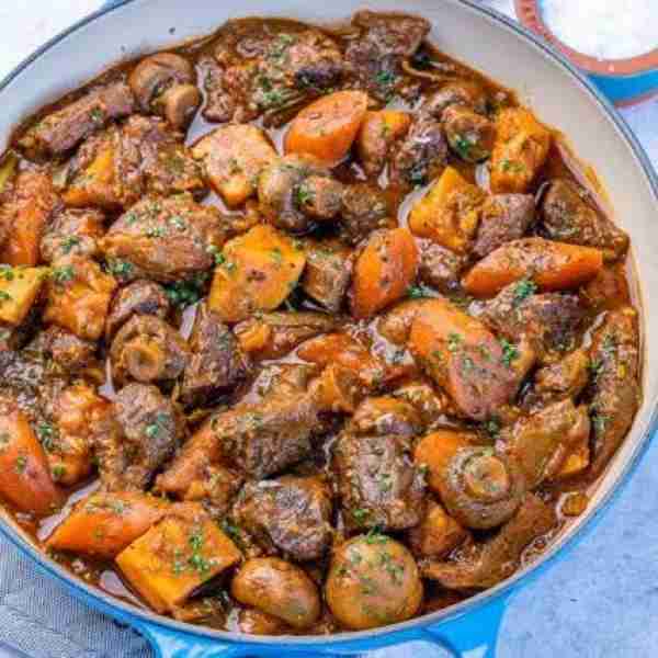 Hearty Beef + Sweet Potato Stew